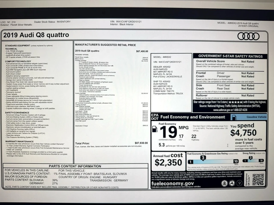 2019 Audi Q8 - Image 2 of 17