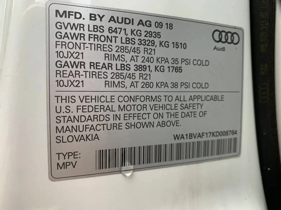 2019 Audi Q8 - Image 17 of 20