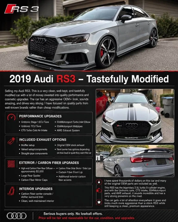 2019 Audi 8V RS3 - Image 9 of 9