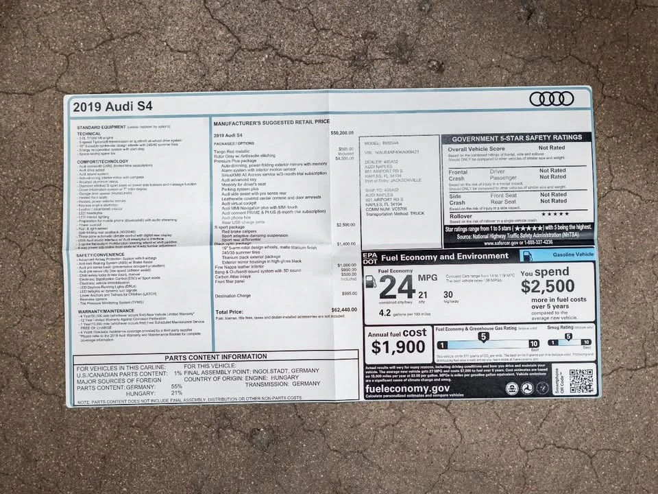 2019 Audi B9 S4 - Image 18 of 20