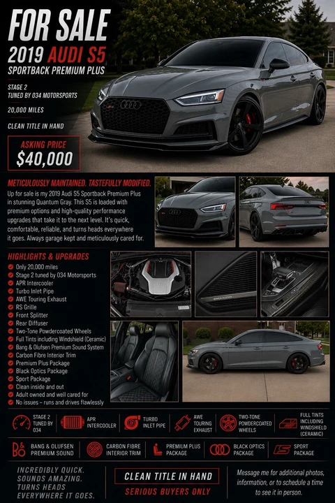 2019 Audi B9 S5 - Image 6 of 6