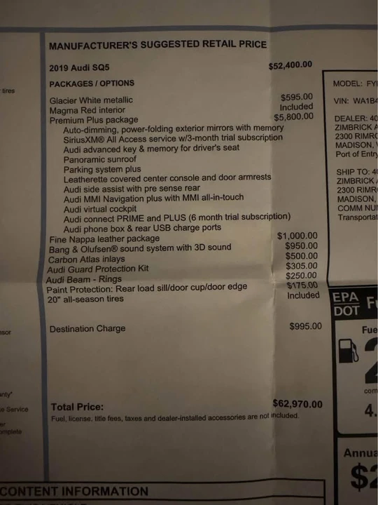 2019 Audi FY SQ5 - Image 7 of 7