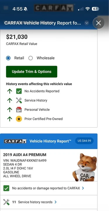 2019 Audi B9 A4 - Image 12 of 12