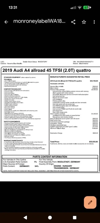 2019 Audi Allroad - Image 14 of 14