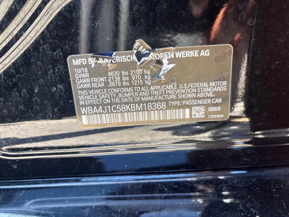2019 BMW 4 Series - Image 2 of 2