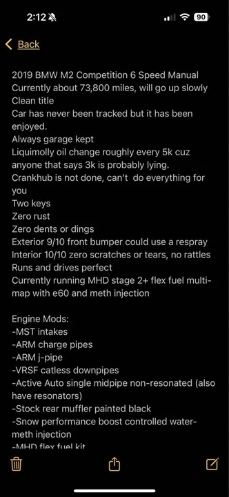 2019 BMW F87 M2 - Image 9 of 13