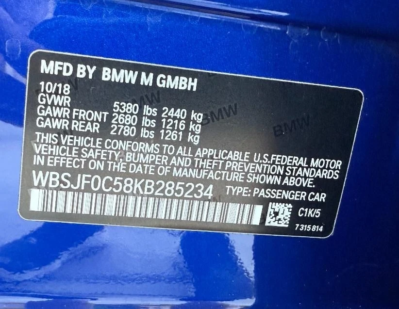 2019 BMW F90 M5 - Image 15 of 20