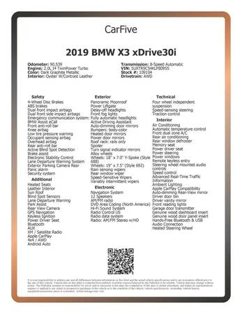 2019 BMW G01 X3 - Image 10 of 10