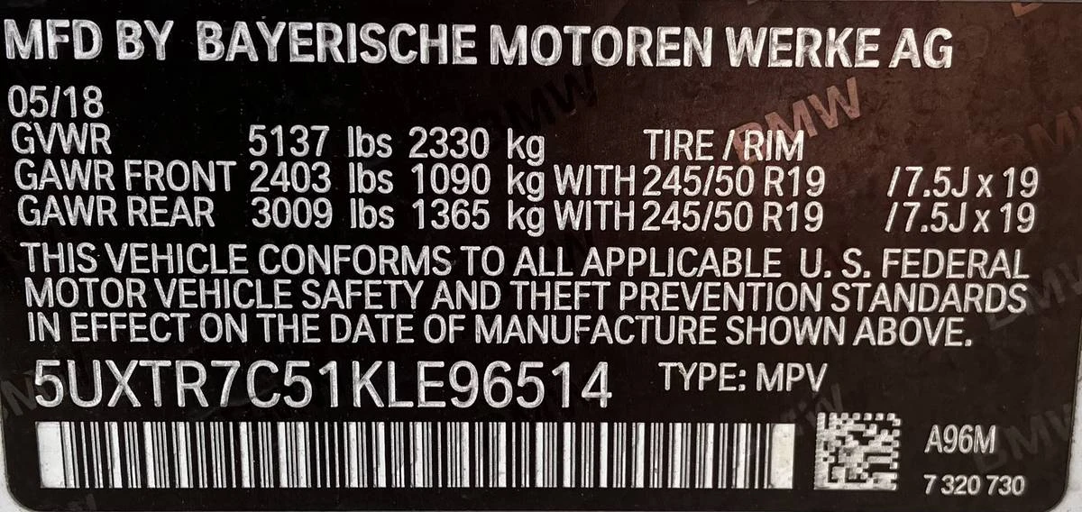 2019 BMW G01 X3 - Image 11 of 24