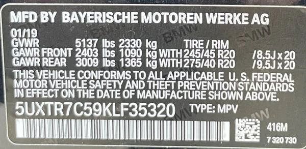 2019 BMW G01 X3 - Image 7 of 15