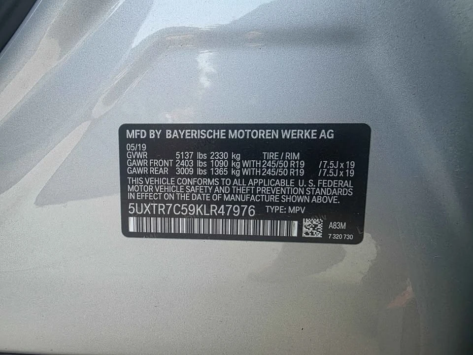 2019 BMW G01 X3 - Image 13 of 17