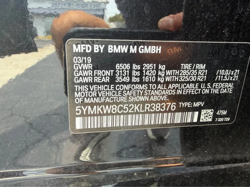 2019 BMW F86 X6 M - Image 18 of 19