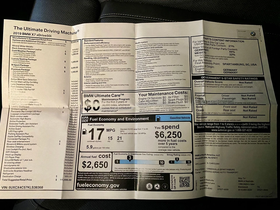 2019 BMW G07 X7 - Image 4 of 8