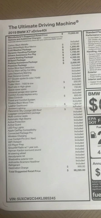 2019 BMW G07 X7 - Image 9 of 11