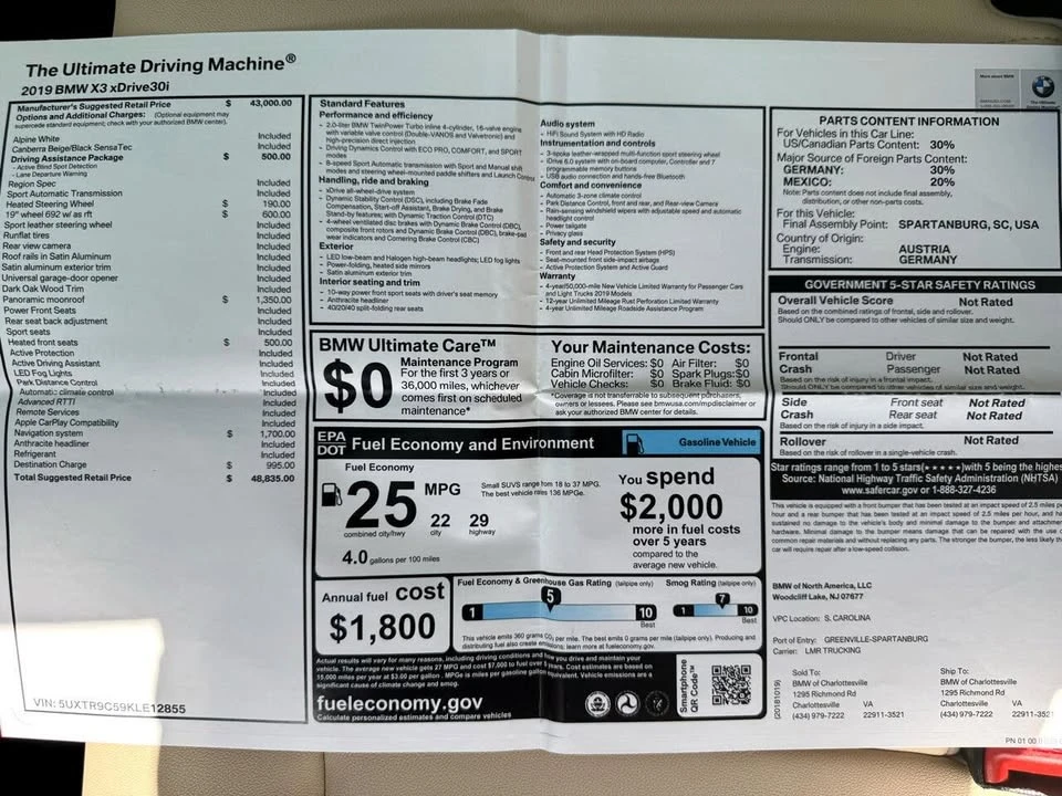 2019 BMW G01 X3 - Image 2 of 18