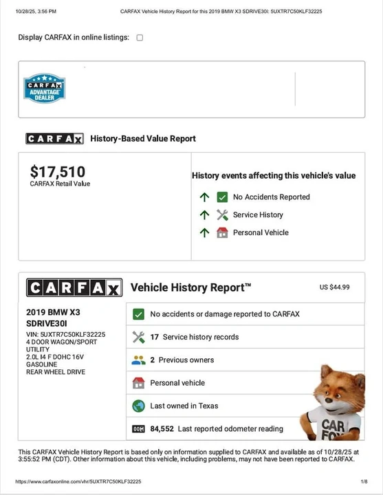 2019 BMW G01 X3 - Image 20 of 20
