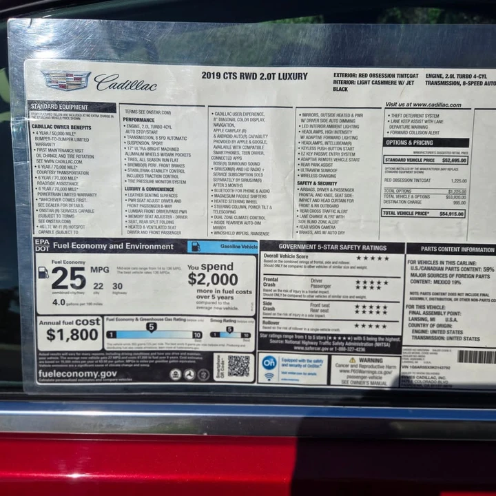 2019 Cadillac CTS 3rd Gen - Image 15 of 15