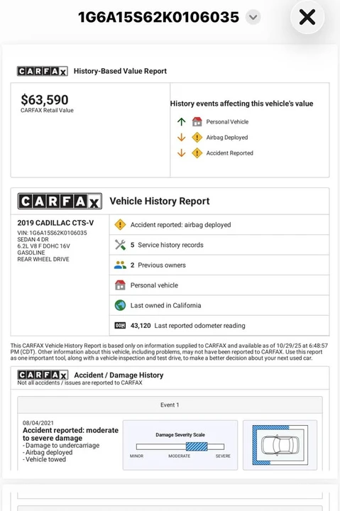 2019 Cadillac CTS-V 3rd Gen - Image 6 of 6