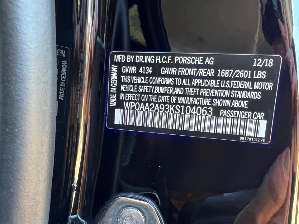 2019 Porsche 991 Carrera T - Image 21 of 21