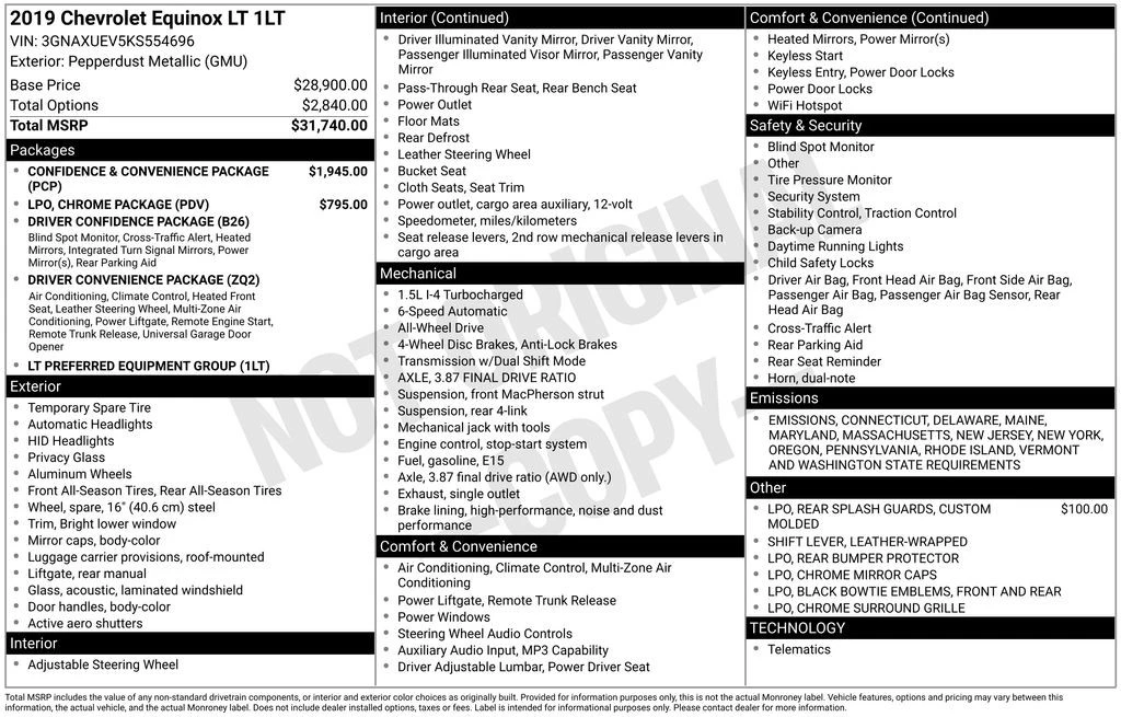 2019 Chevrolet Equinox - Image 6 of 12