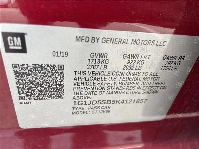 2019 Chevrolet Aveo/Sonic - Image 2 of 21