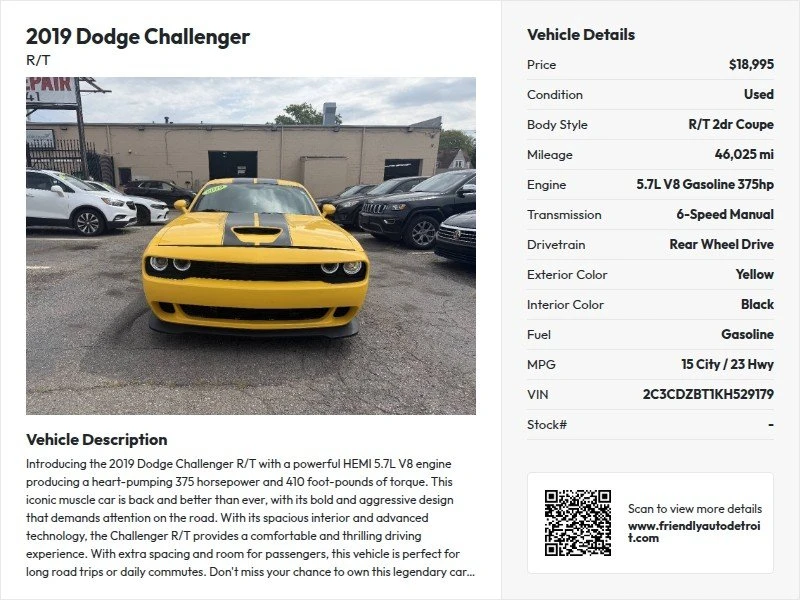 2019 Dodge Challenger 3rd Gen - Image 8 of 8