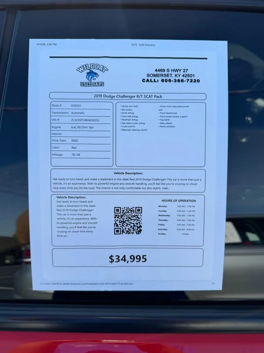 2019 Dodge Challenger SRT8 & 392 3rd Gen - Image 9 of 9
