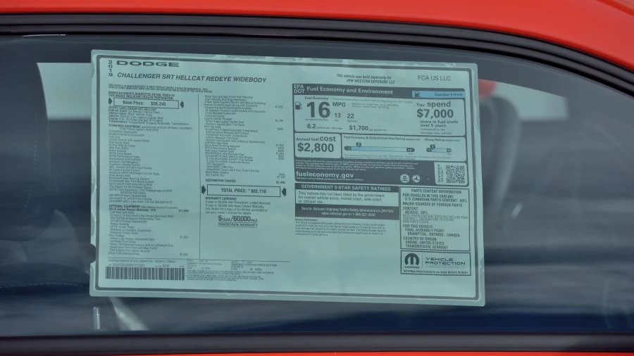2019 Dodge Challenger SRT Hellcat 3rd Gen - Image 11 of 12