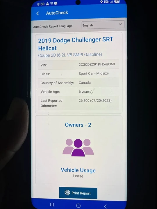 2019 Dodge Challenger SRT Hellcat 3rd Gen - Image 10 of 12