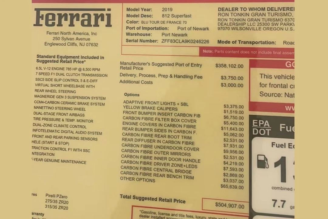2019 Ferrari 812 Superfast - Image 3 of 12