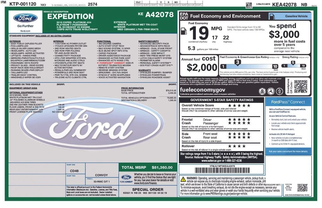 2019 Ford Expedition 4th Gen - Image 4 of 12
