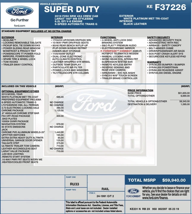 2019 Ford Super Duty 4th Gen - Image 16 of 16