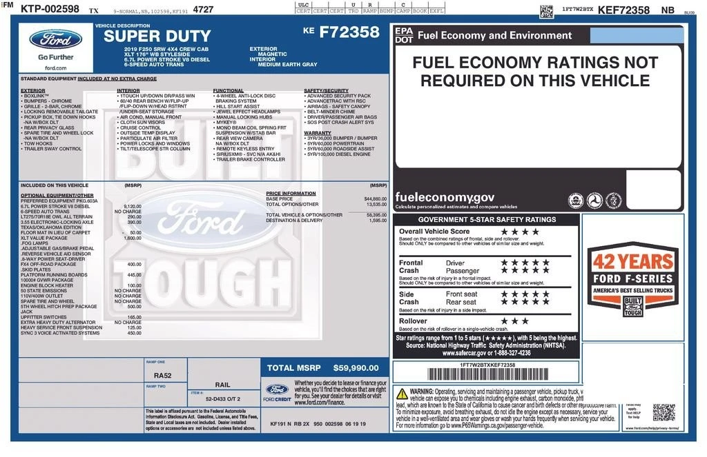2019 Ford Super Duty 4th Gen - Image 2 of 2