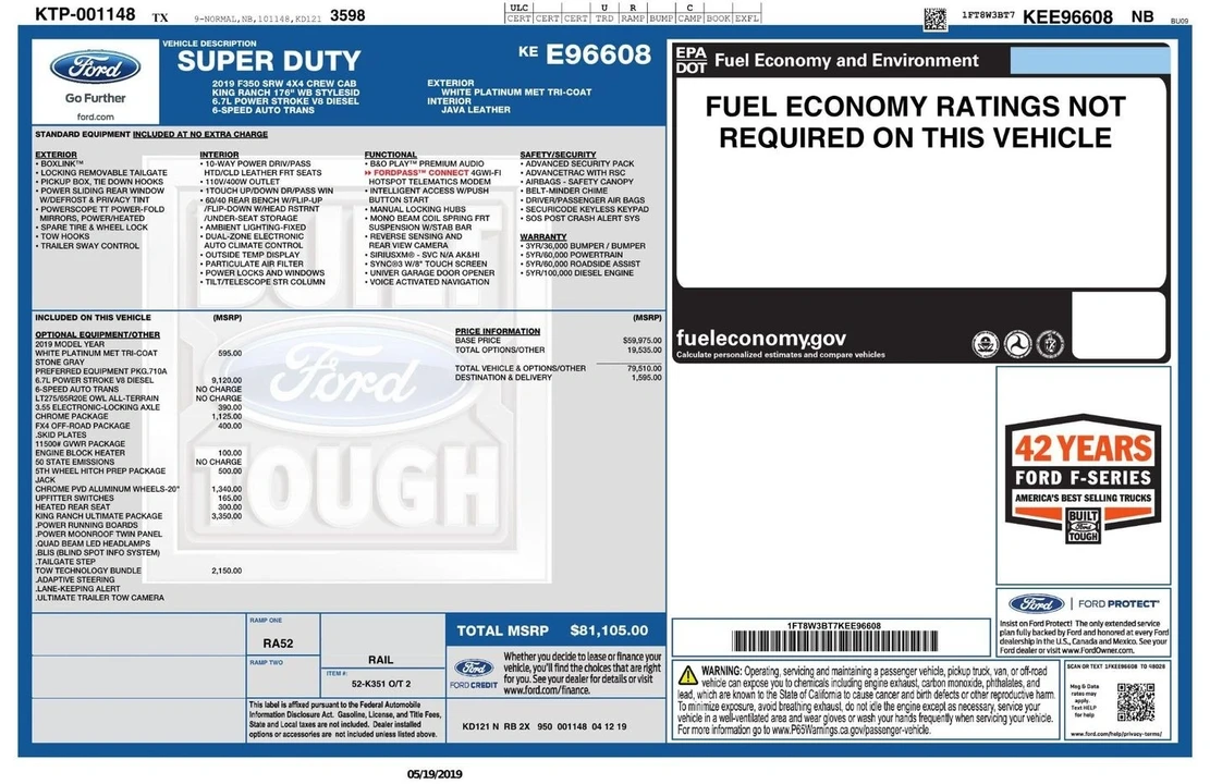 2019 Ford Super Duty 4th Gen - Image 5 of 21