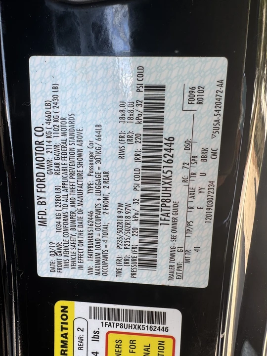 2019 Ford S550 Mustang - Image 15 of 21