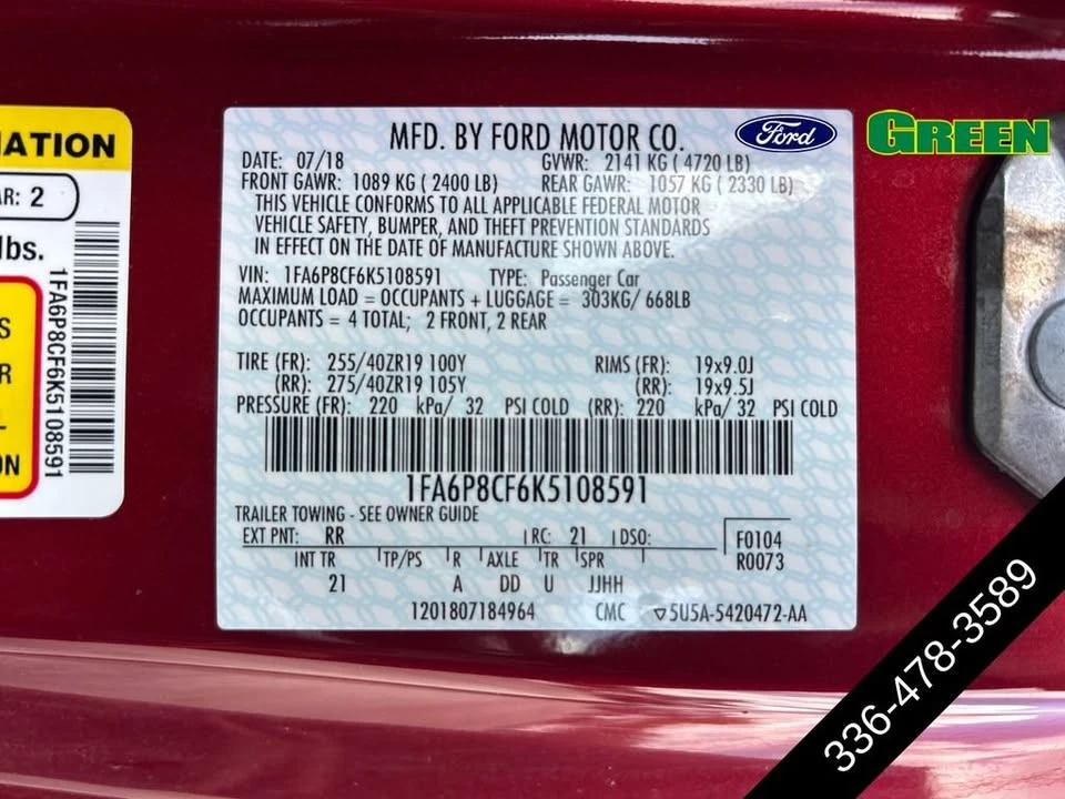 2019 Ford S550 Mustang GT - Image 10 of 14