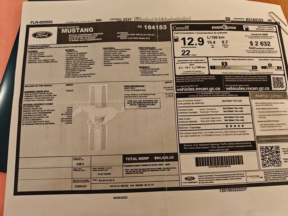 2019 Ford S550 Mustang - Image 7 of 7