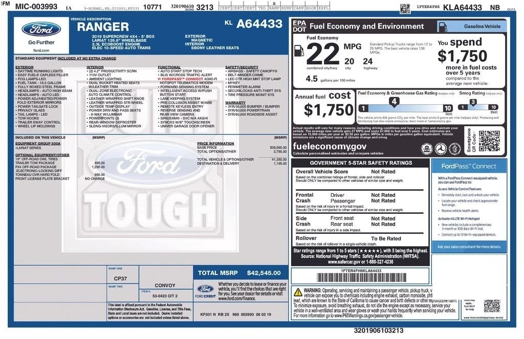 2019 Ford Ranger 4th Gen - Image 4 of 21