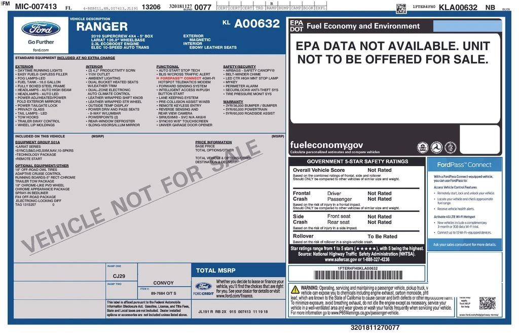 2019 Ford Ranger 4th Gen - Image 10 of 12