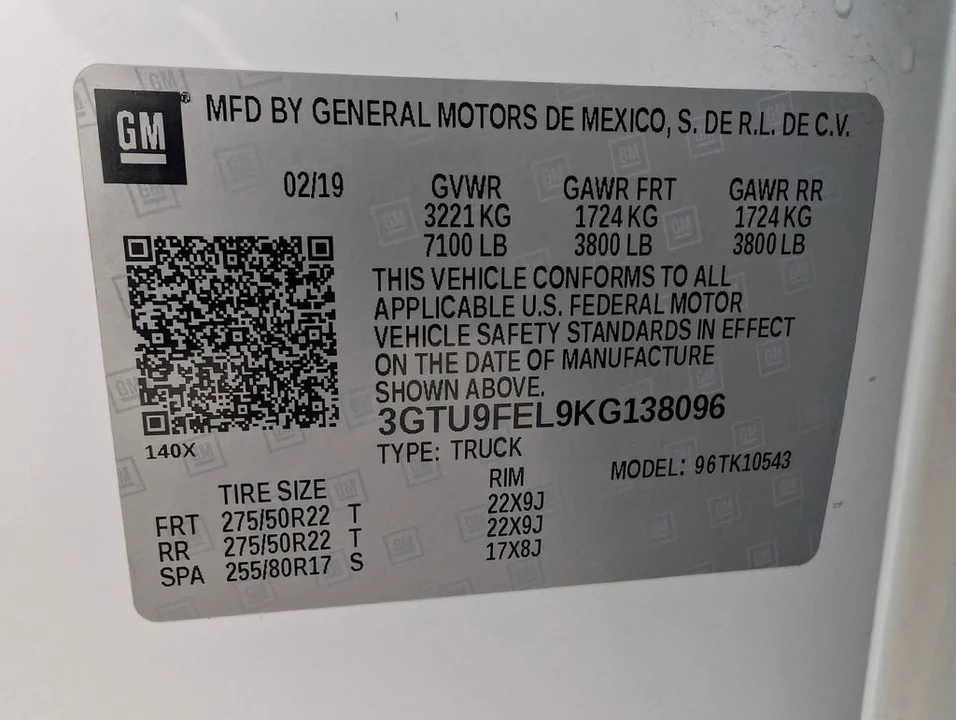 2019 GMC Sierra 5th Gen - Image 10 of 12