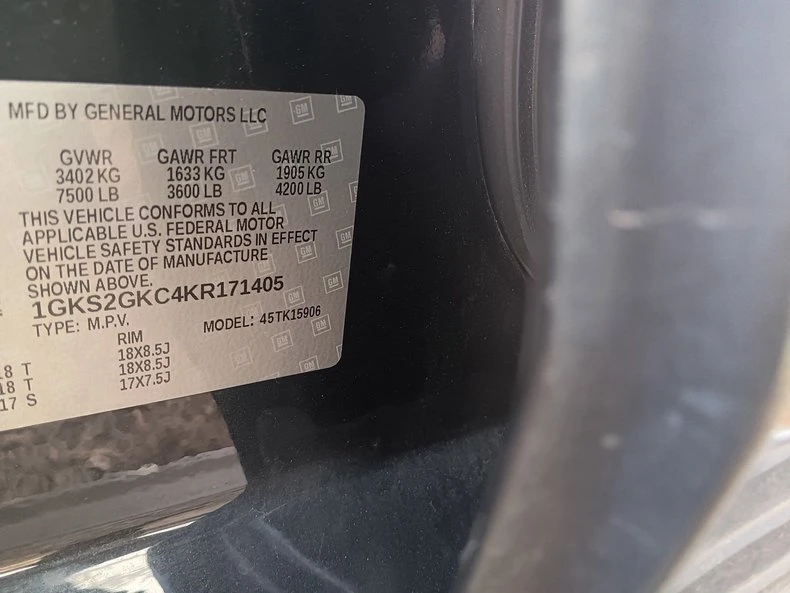 2019 GMC Yukon 4th Gen - Image 10 of 10