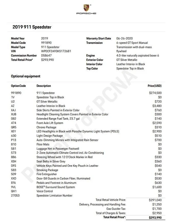 2019 Porsche 991 Speedster - Image 2 of 16