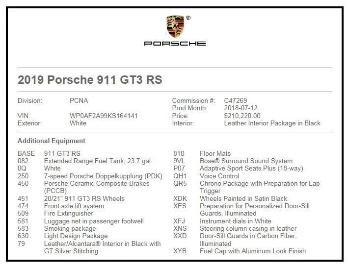 2019 Porsche 991 GT3 RS - Image 6 of 6