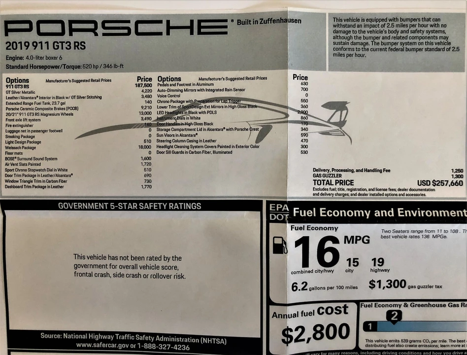 2019 Porsche 991 GT3 RS - Image 21 of 24
