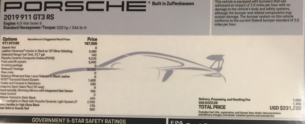 2019 Porsche 991 GT3 RS - Image 2 of 7