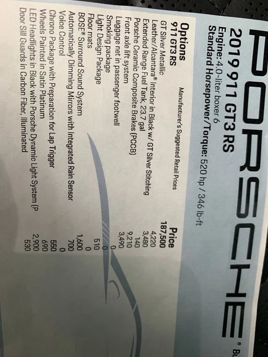 2019 Porsche 991 GT3 RS - Image 14 of 15
