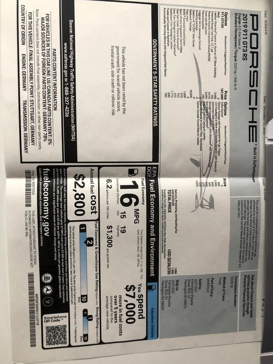 2019 Porsche 991 GT3 RS - Image 5 of 7
