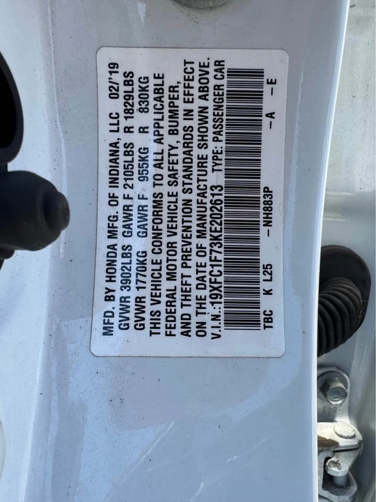 2019 Honda Civic 10th Gen - Image 10 of 17