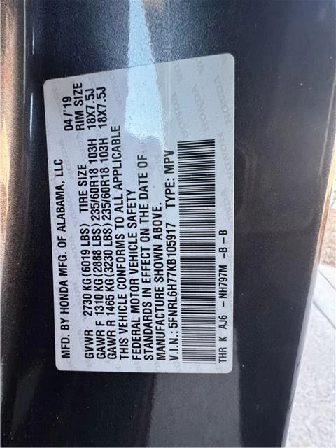 2019 Honda Odyssey - Image 16 of 21