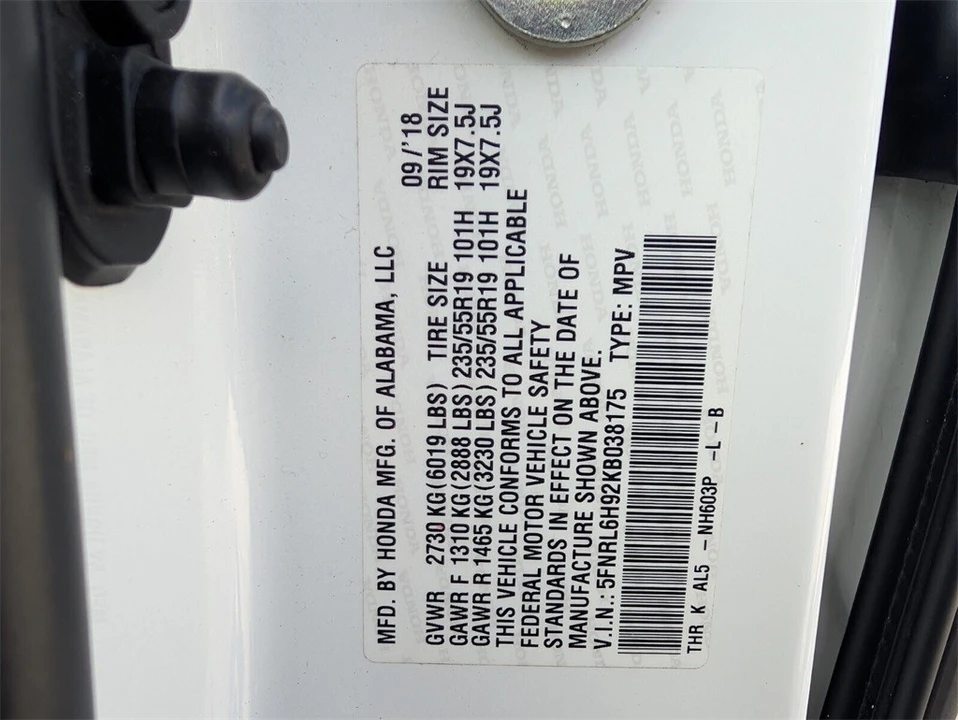 2019 Honda Odyssey - Image 18 of 21